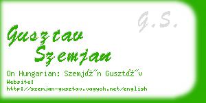 gusztav szemjan business card